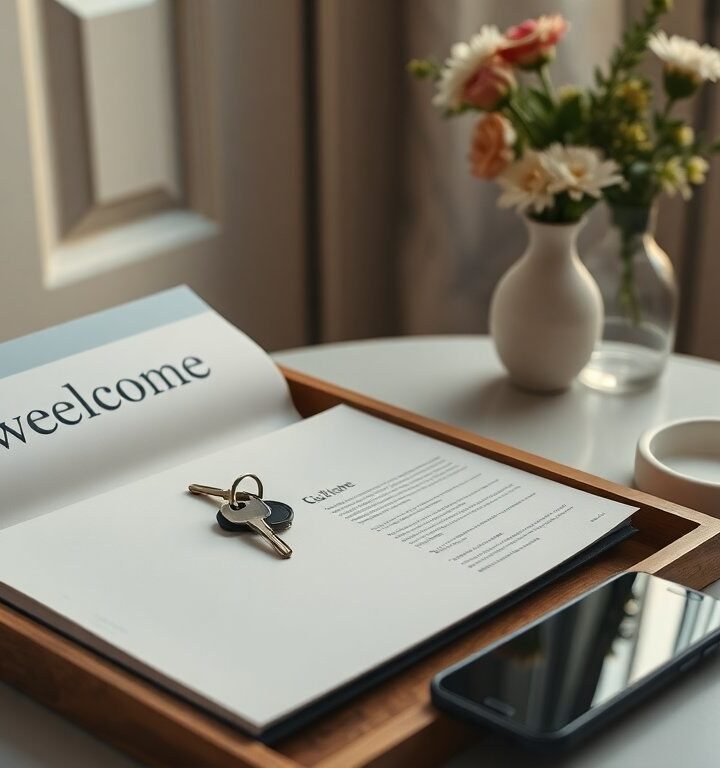 Create a concise welcome book to improve guest communication