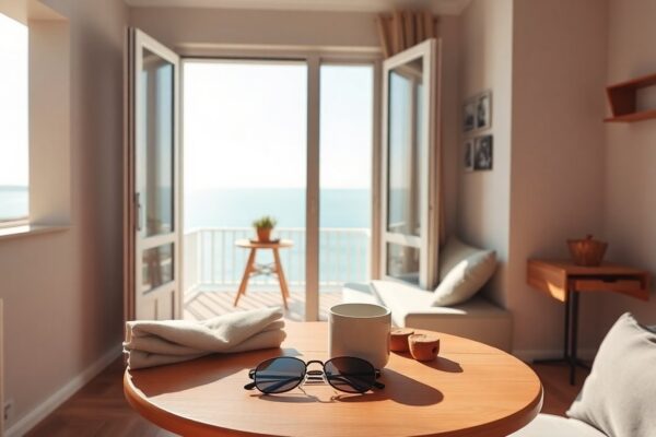 Three-room apartment with terrace and sea view for holiday or investment