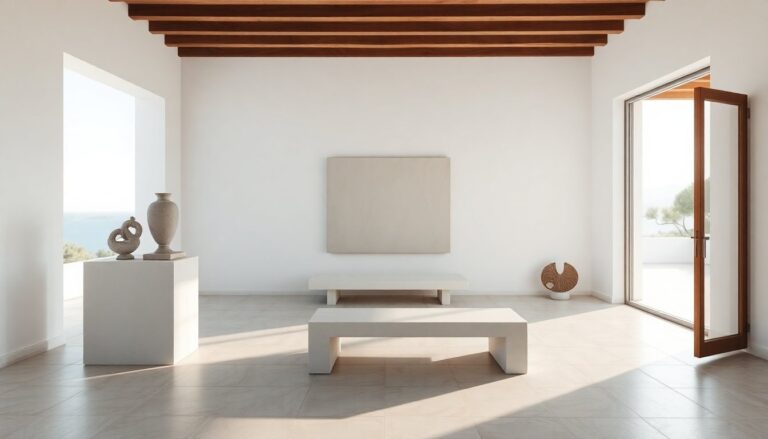 White-washed Bodrum villa that showcases a private art collection